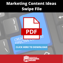 Marketing Content Ideas  Swipe File-1